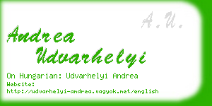 andrea udvarhelyi business card